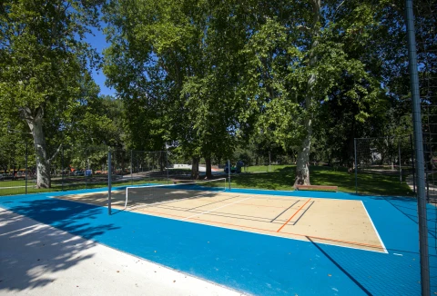 Volleyball, badminton and foot tennis court